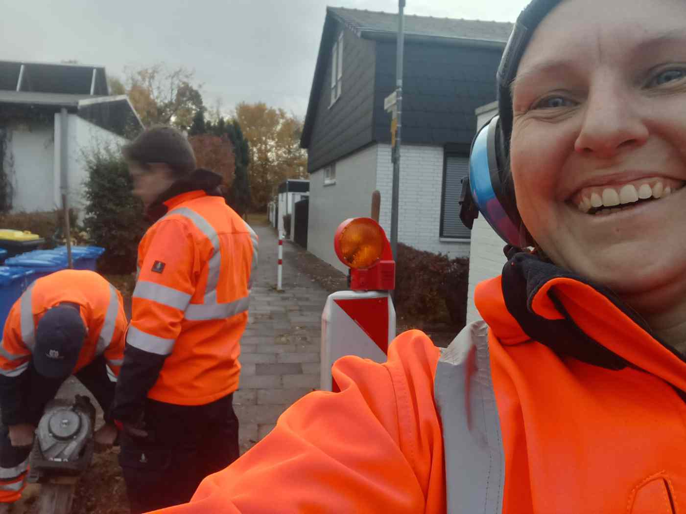 Bertaz -Lisa als Tiefbaumitarbeiter